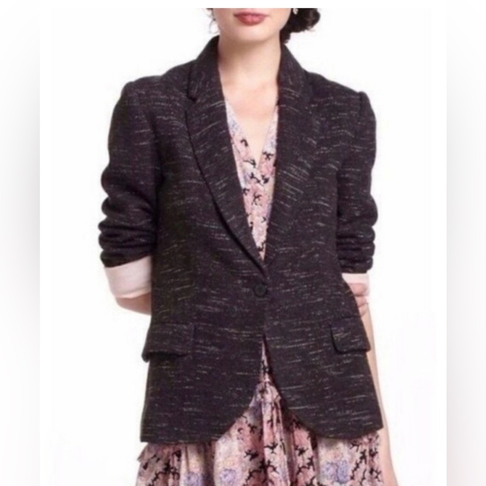 Anthropologie Cantonnier Tweed Blazer